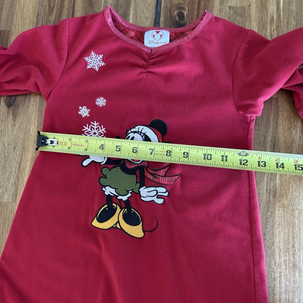 Vintage Disney Store Nightgown Pajama Dress Minnie‎ Mouse Christmas GIRL XS Y2K - Picture 2 of 13